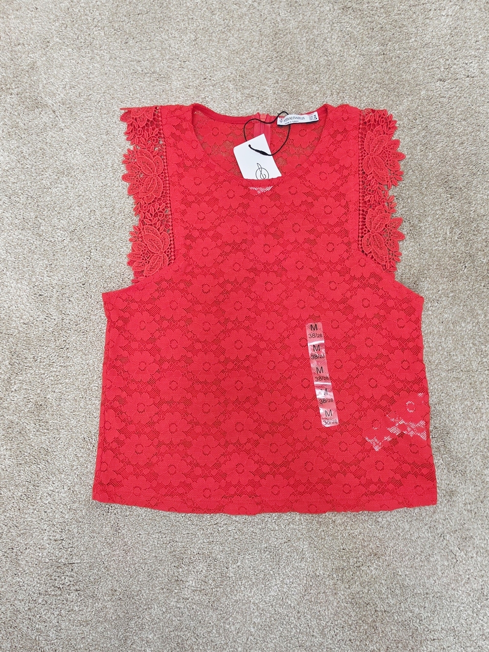 Stradivarius Tank Top M Coquette Indie Sleeze Y2K Festival Lace